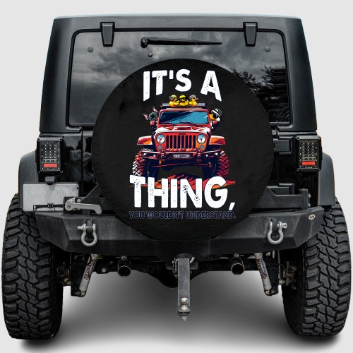 Lux Leather Spare Tire Cover - It's A Jeep Thing You Dont Understand