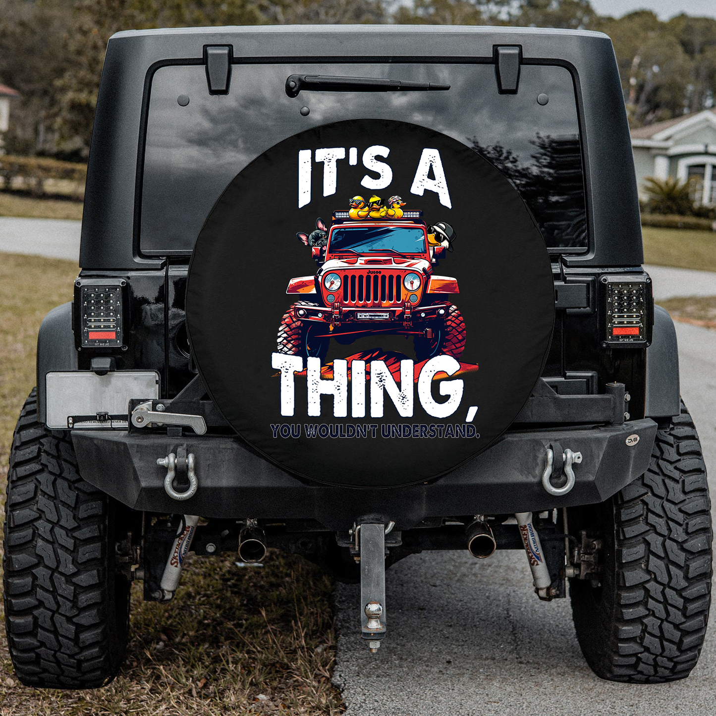 Lux Leather Spare Tire Cover - It's A Jeep Thing You Dont Understand