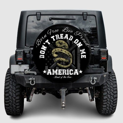 Lux Leather Spare Tire Cover - Born Free Live Pround