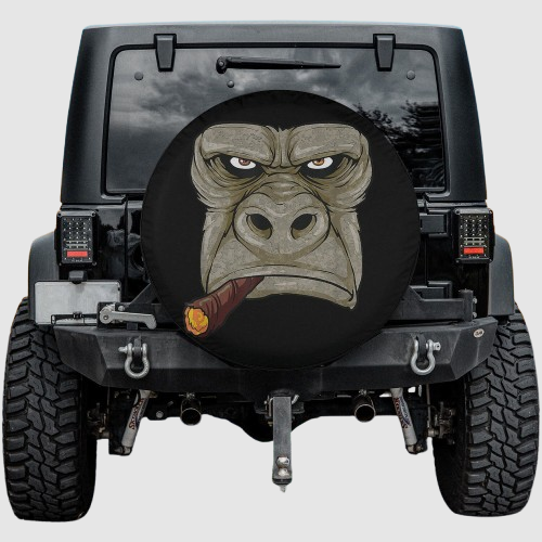 Lux Leather Tire Cover - Evil Gorilla Jeep Bronco Rav Camper Camping