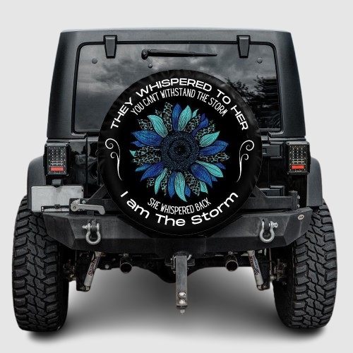 Blue Sunflower Jeep Tire Covers