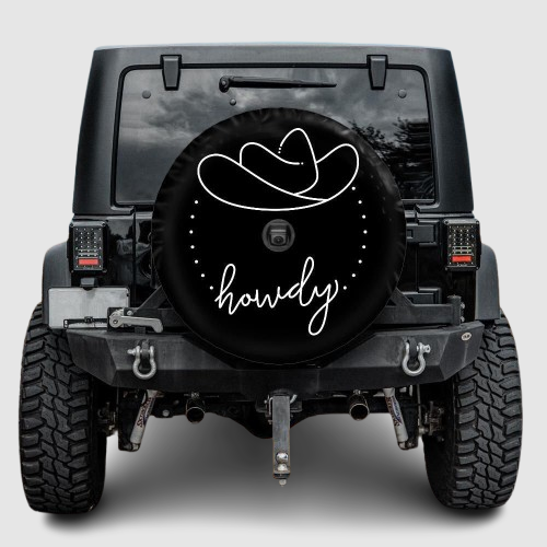 Lux Leather Spare Tire Cover - Cowboy Howdy