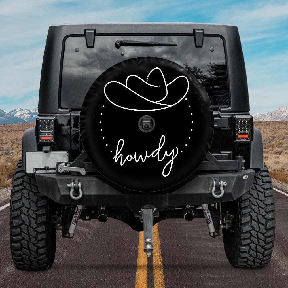 Lux Leather Spare Tire Cover - Cowboy Howdy