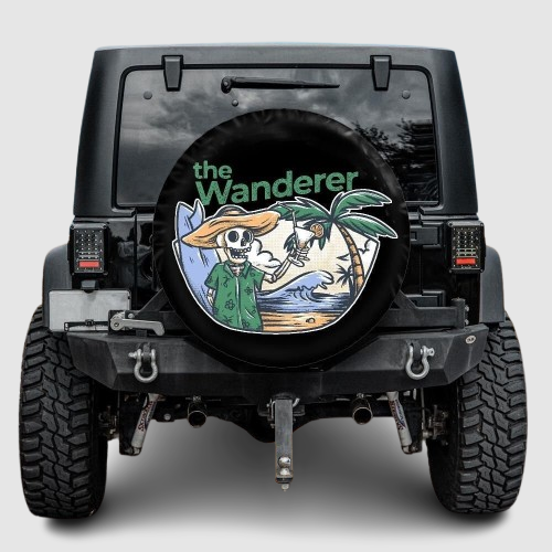 Lux Leather Tire Cover - The Wanderer Skeleton Skull Pirate