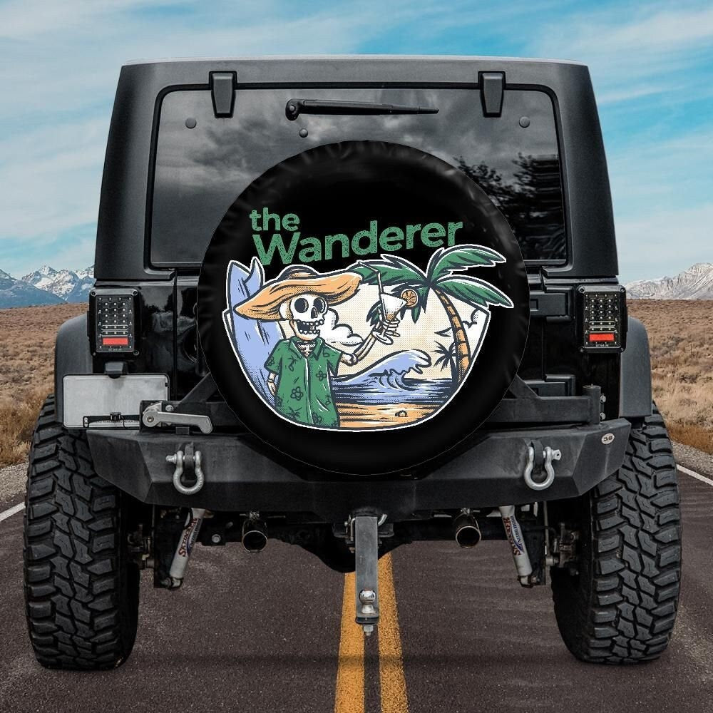 Lux Leather Tire Cover - The Wanderer Skeleton Skull Pirate