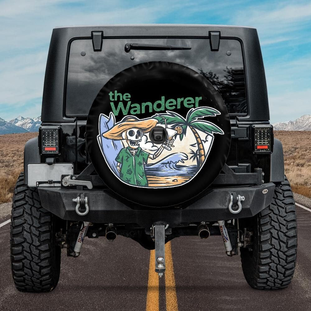 Lux Leather Tire Cover - The Wanderer Skeleton Skull Pirate